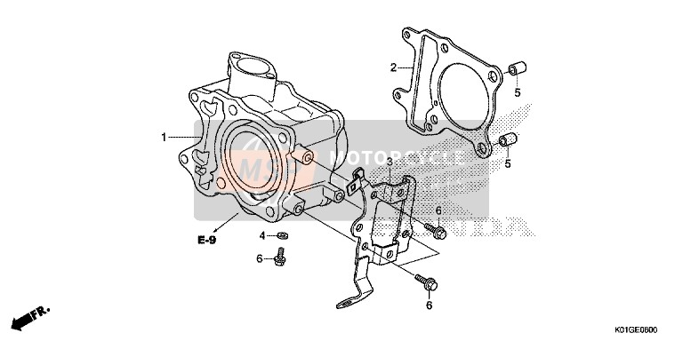 Honda SH125AS 2016 Cilindro para un 2016 Honda SH125AS